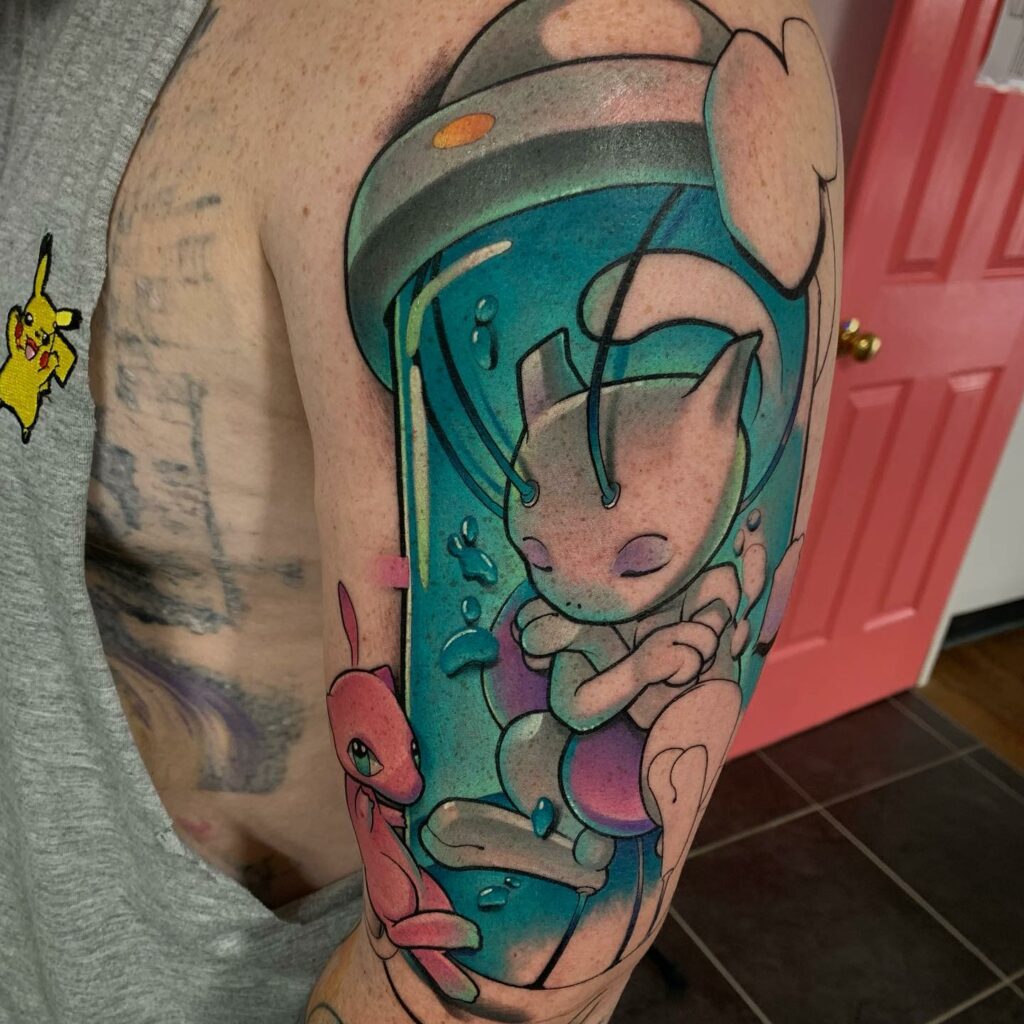 Origin Of Mewtwo Tattoo