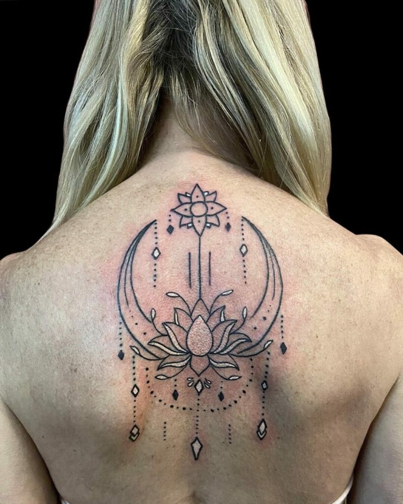 Ornamental Back Art Tattoo