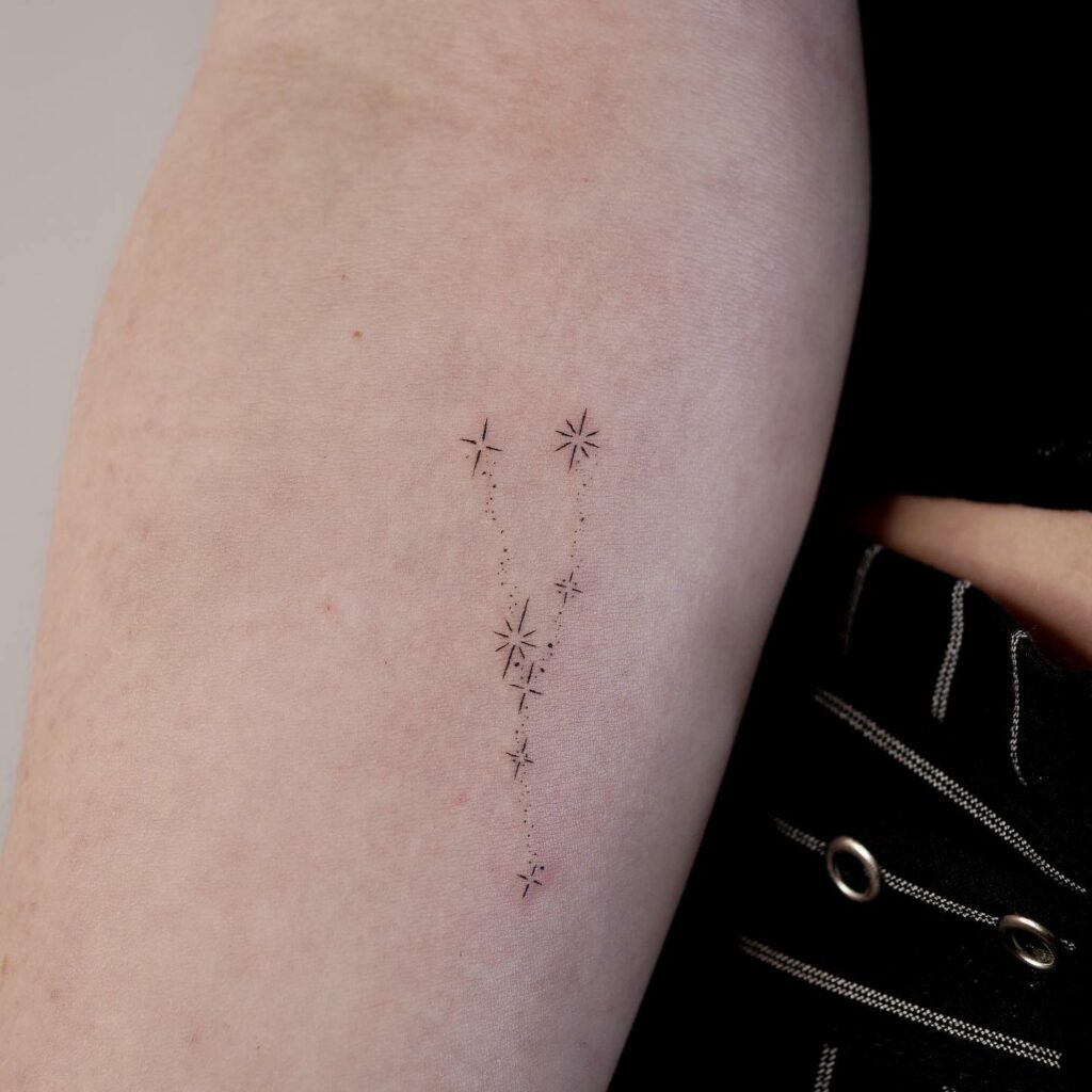 Ornamental Taurus Constellation Tattoo Designs