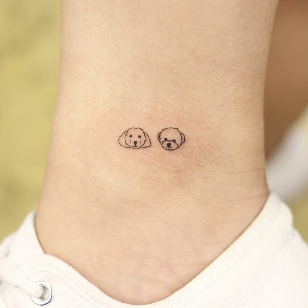 30 Cute Small  Simple Dog Tattoo Ideas for Women Animal Lovers  MyBodiArt