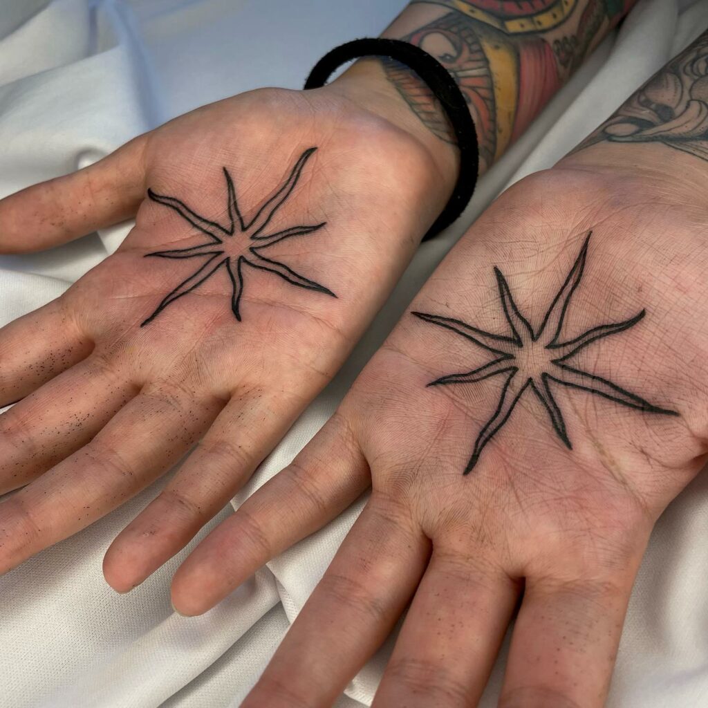 Palm Outline Tattoos