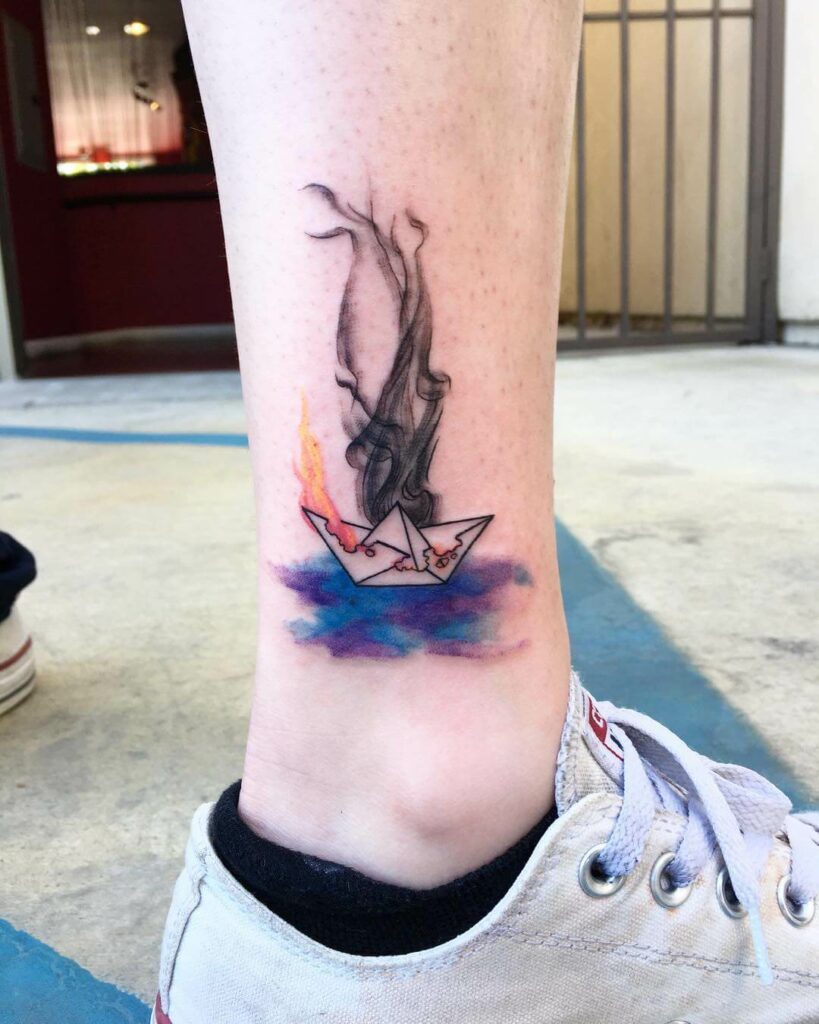 Flying Jellyfishes Paper Boat Graphic tattoo by Roony  Best Tattoo Ideas  Gallery