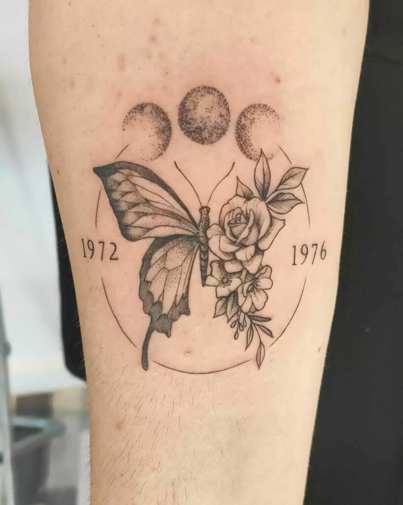 Papillon Fleur Tattoo