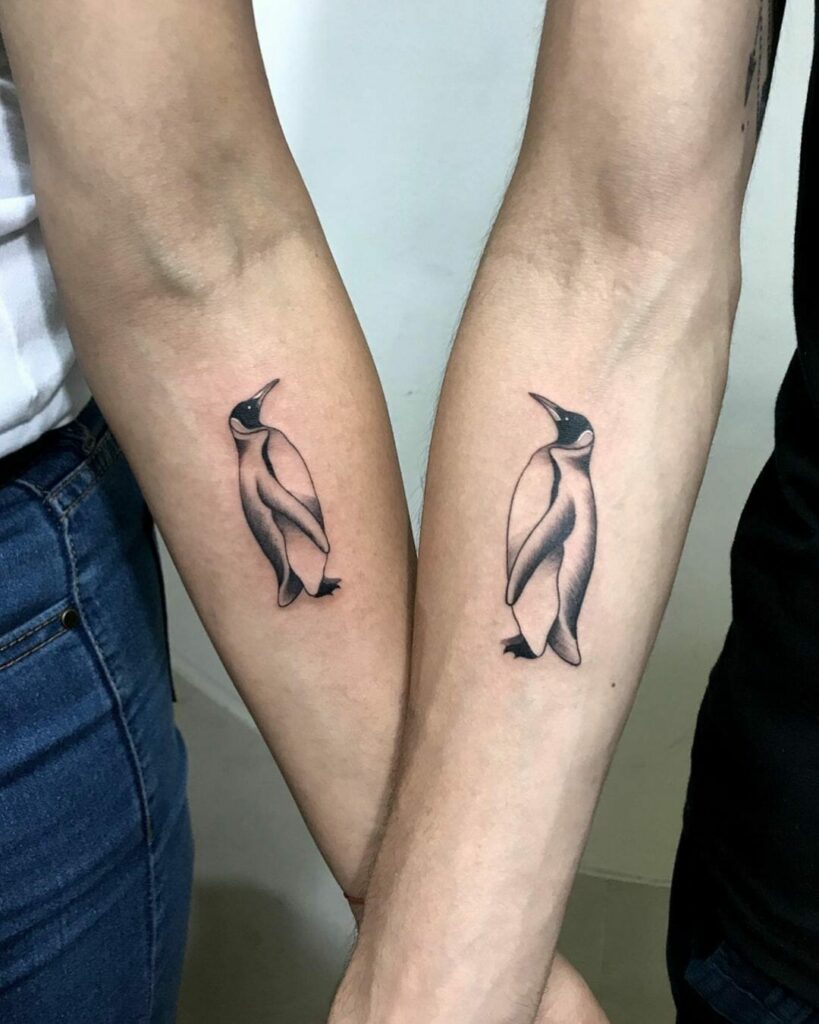 Matching Penguins by Emily at Born This Way in Knoxville TN  rtattoos