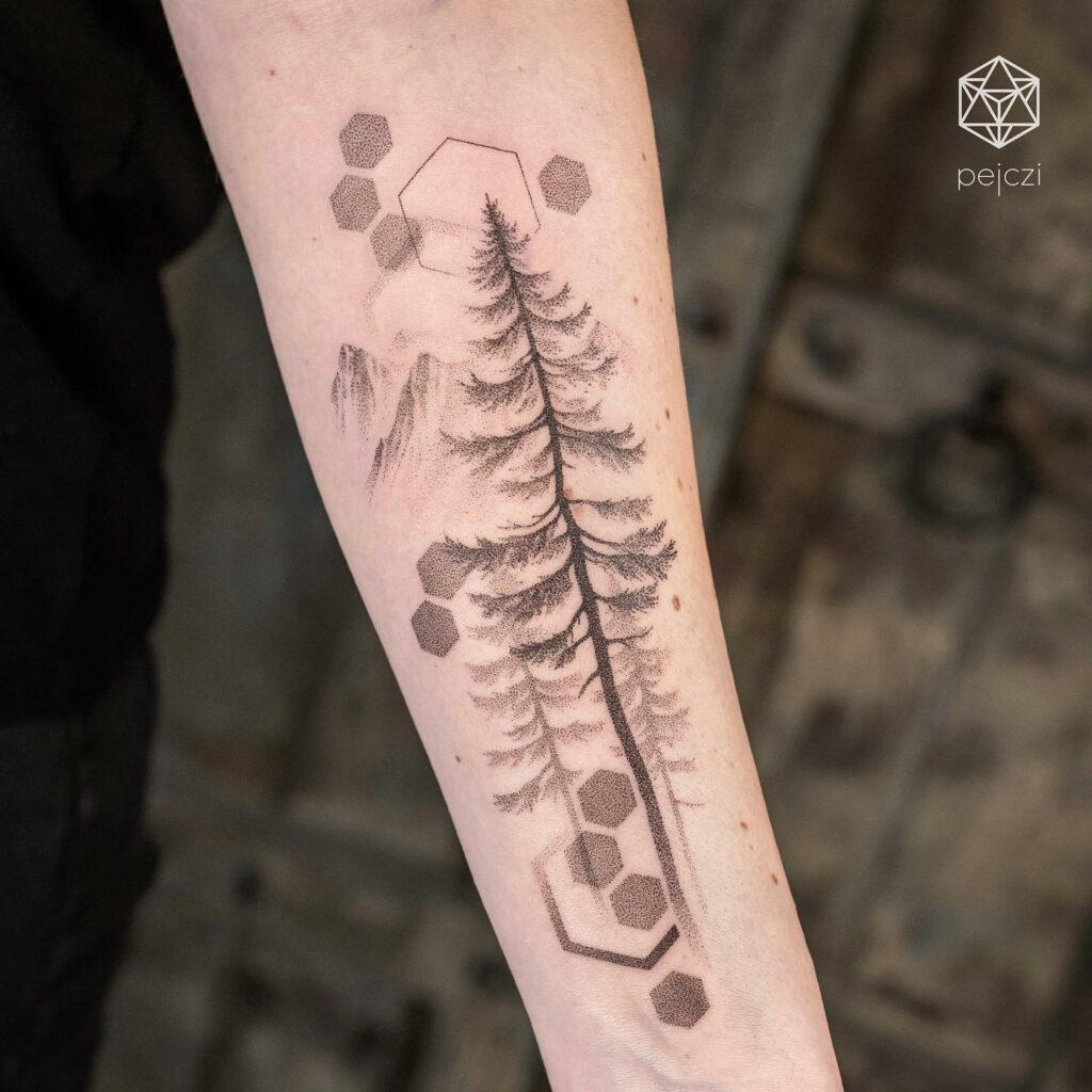 tree roots tattoo foot