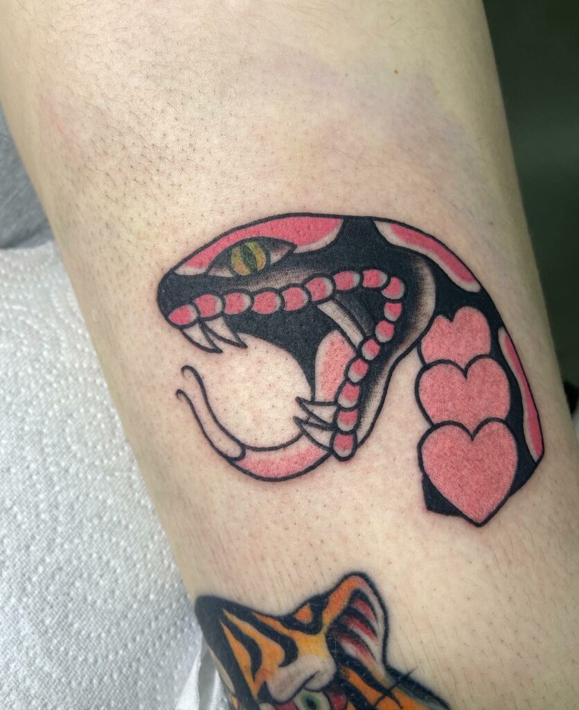 Pink Snake Tattoos