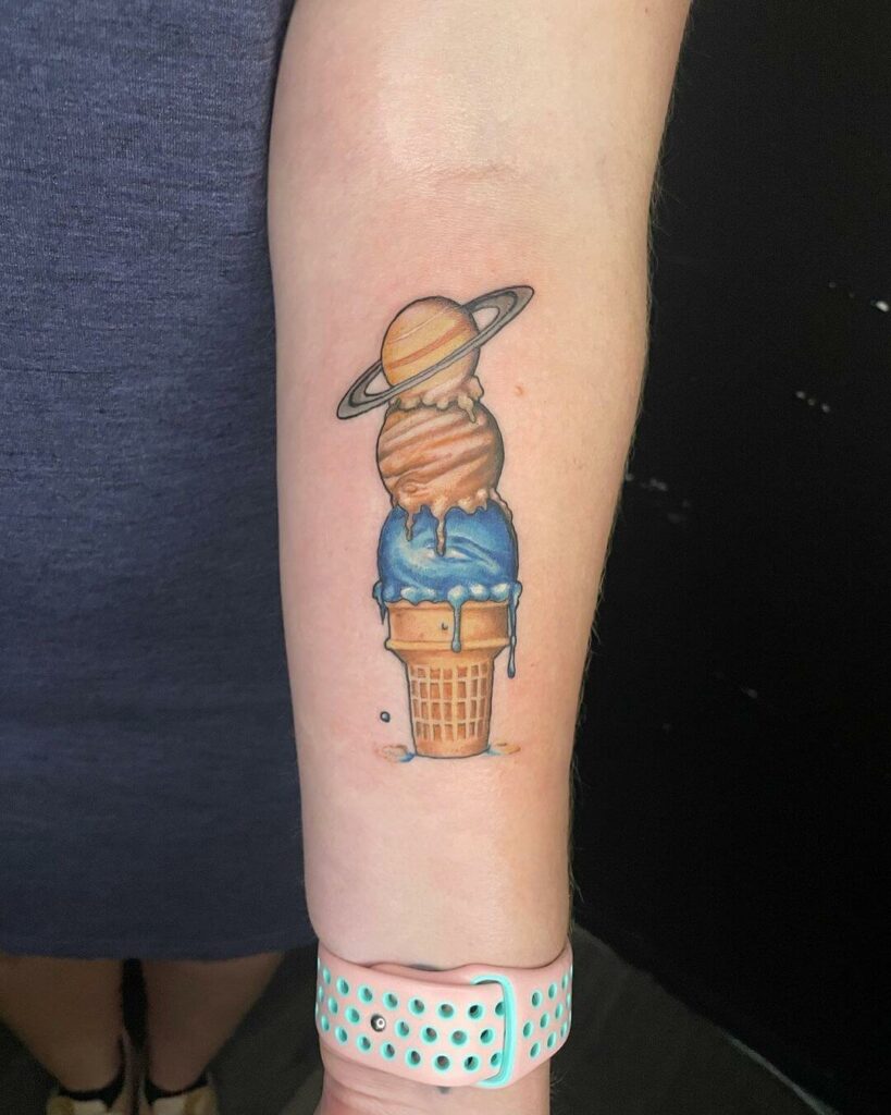 Planet Ice Cream Tattoo