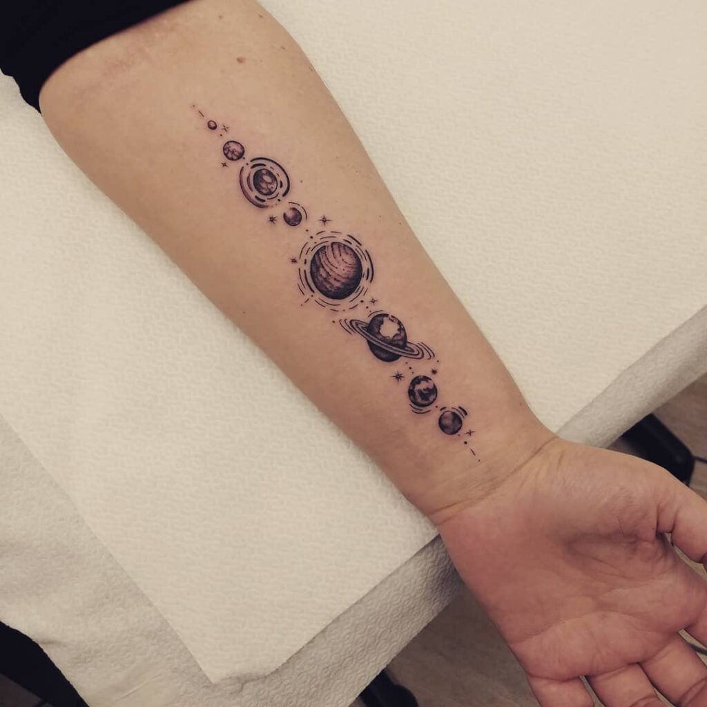 65 Facinating Solar System Tattoo Designs  Their Origin And Symbolism