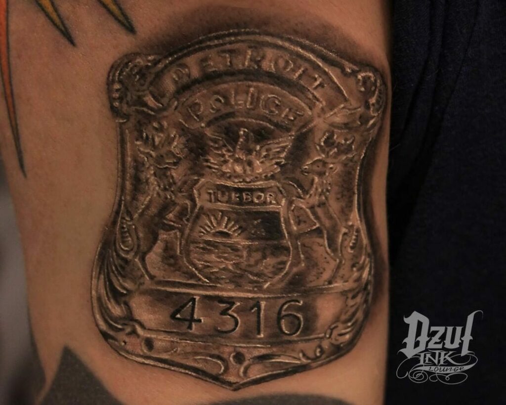 Police Badge Tattoo