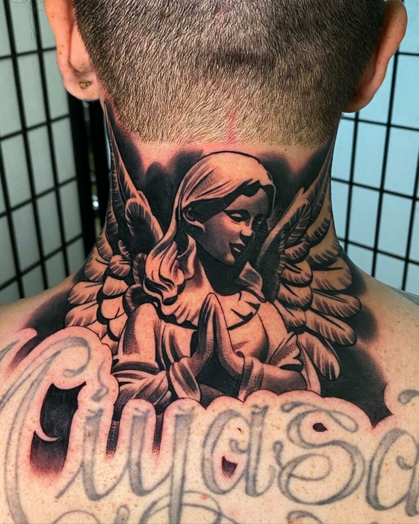 10+ Angel Neck Tattoo Ideas That Will Blow Your Mind! alexie