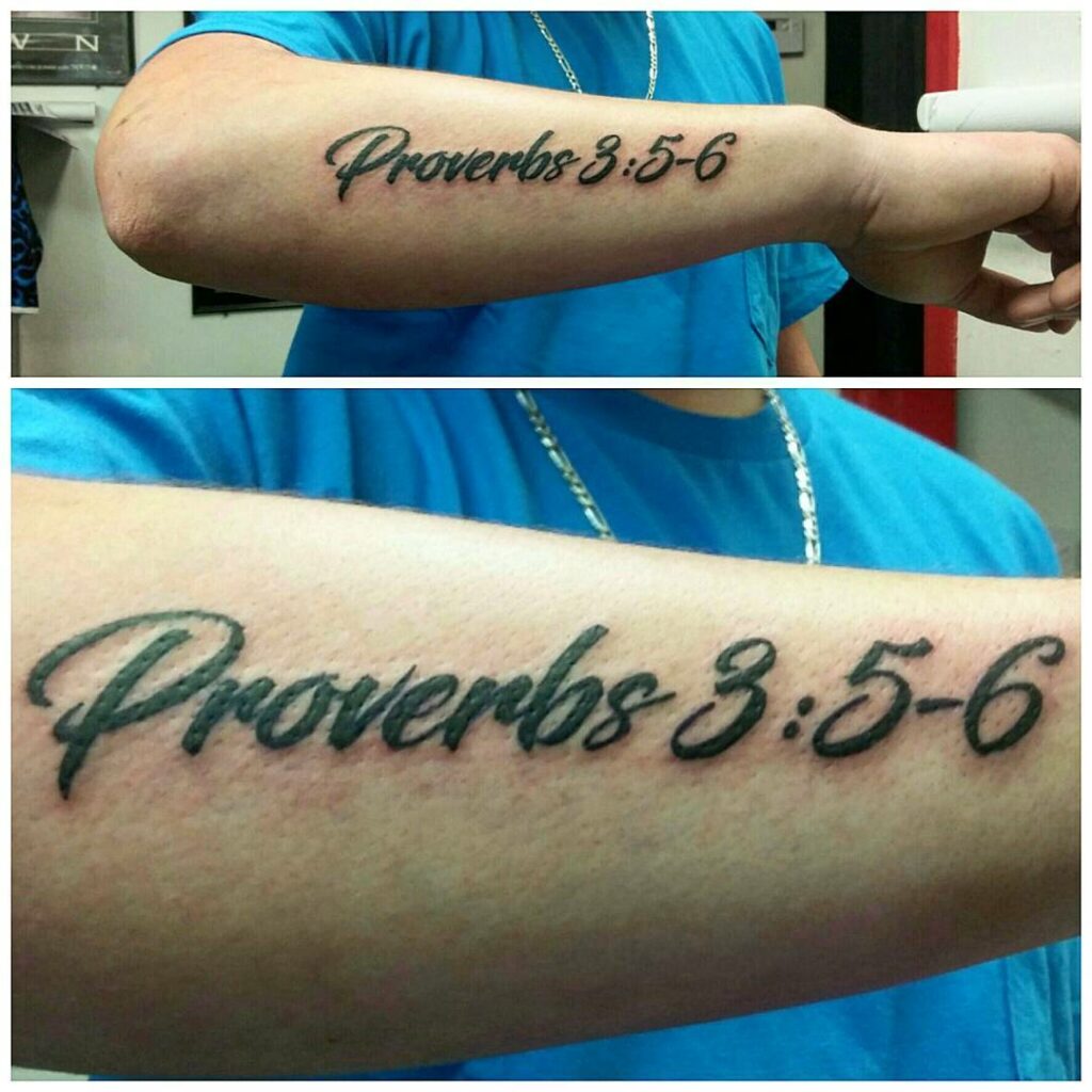 Proverbs 3 5-6 Text Large Tattoo Ideas