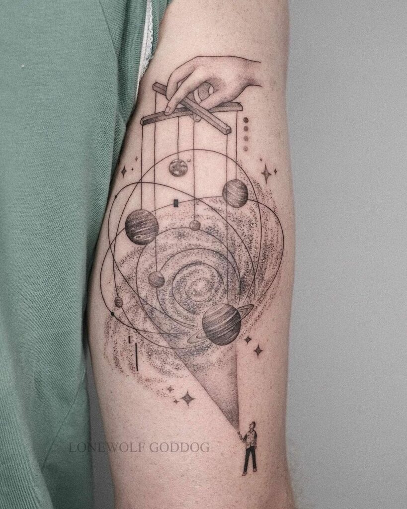 Celestial galaxy tattoo artwork  WildSlice