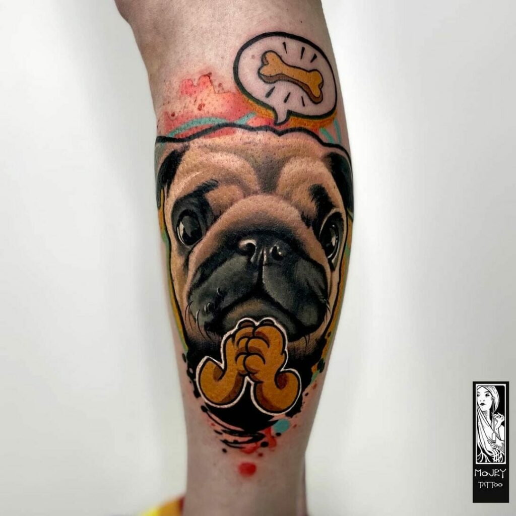 'Puppy Eyes' Pug Tattoo To Melt Your Heart
