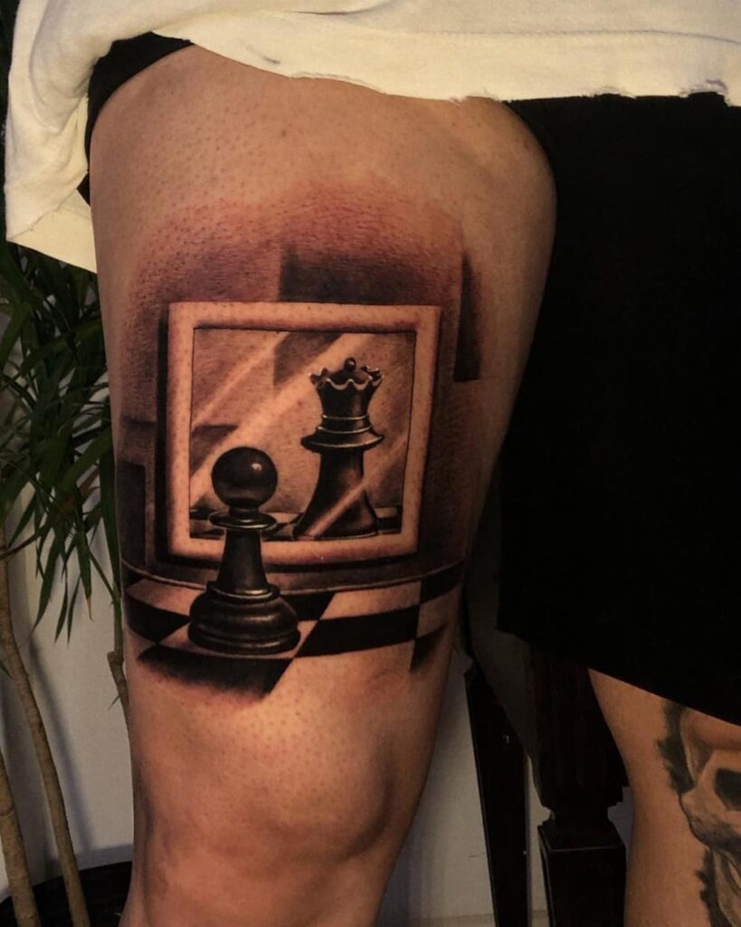 ▷ Queen chess piece tattoo: A unique and special way to express love for  chess in this 2023.