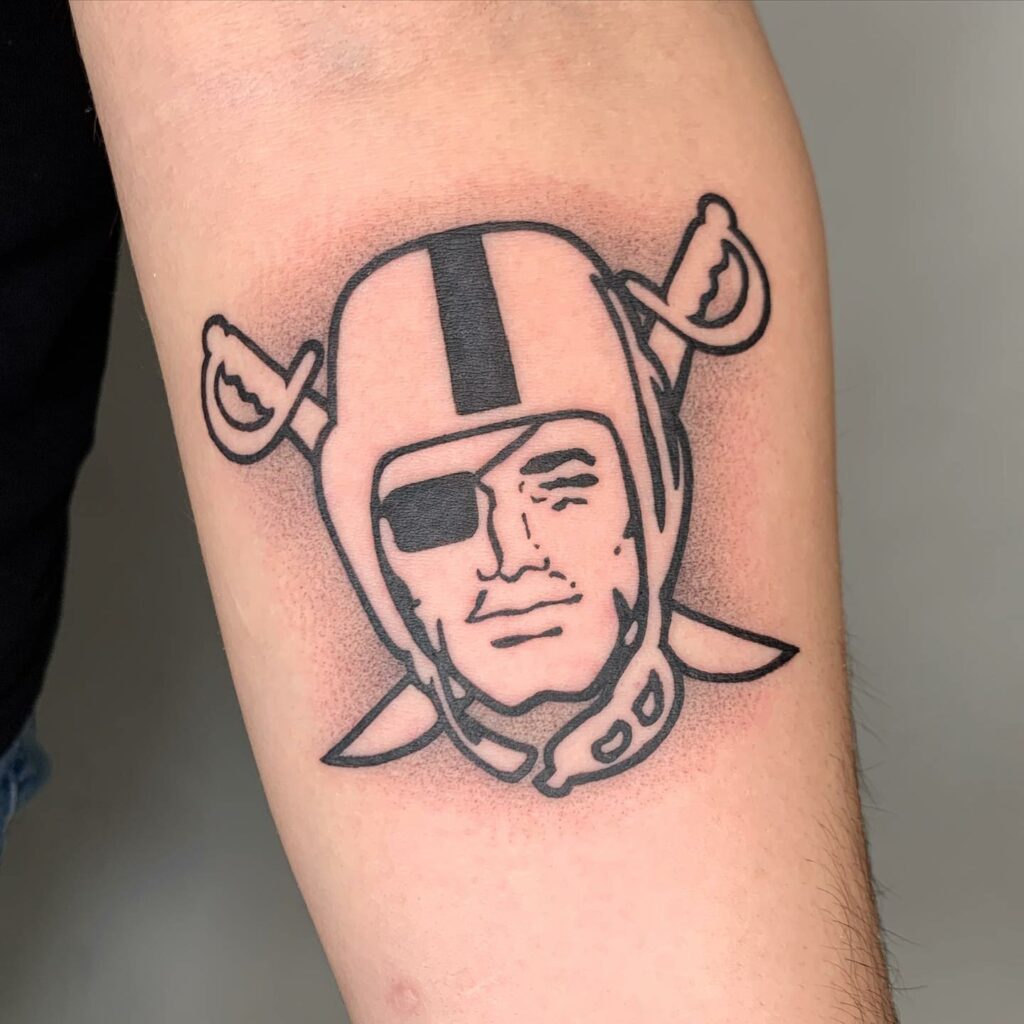 Raiders Shield Tattoo