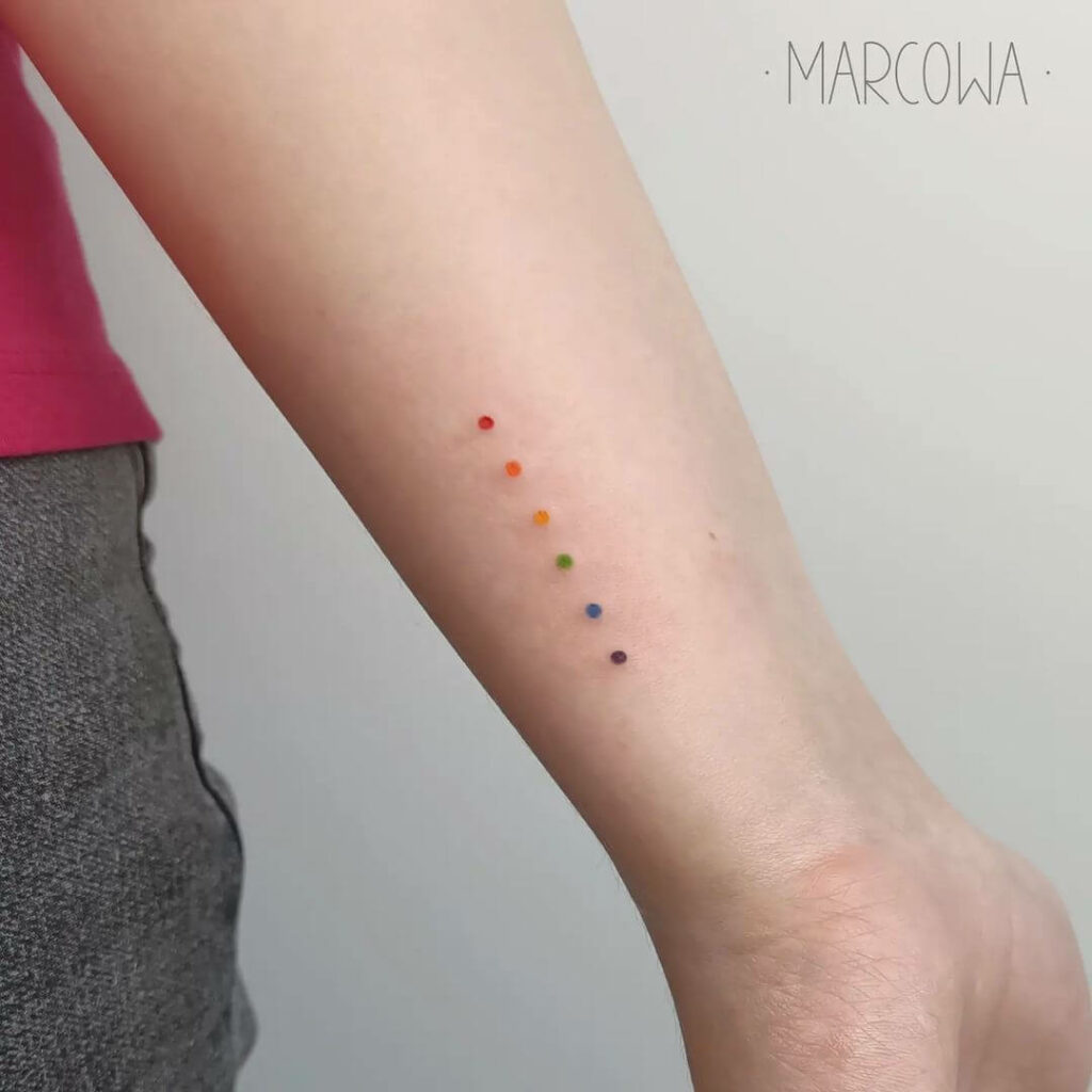 Rainbow Dots LGBT Tattoo