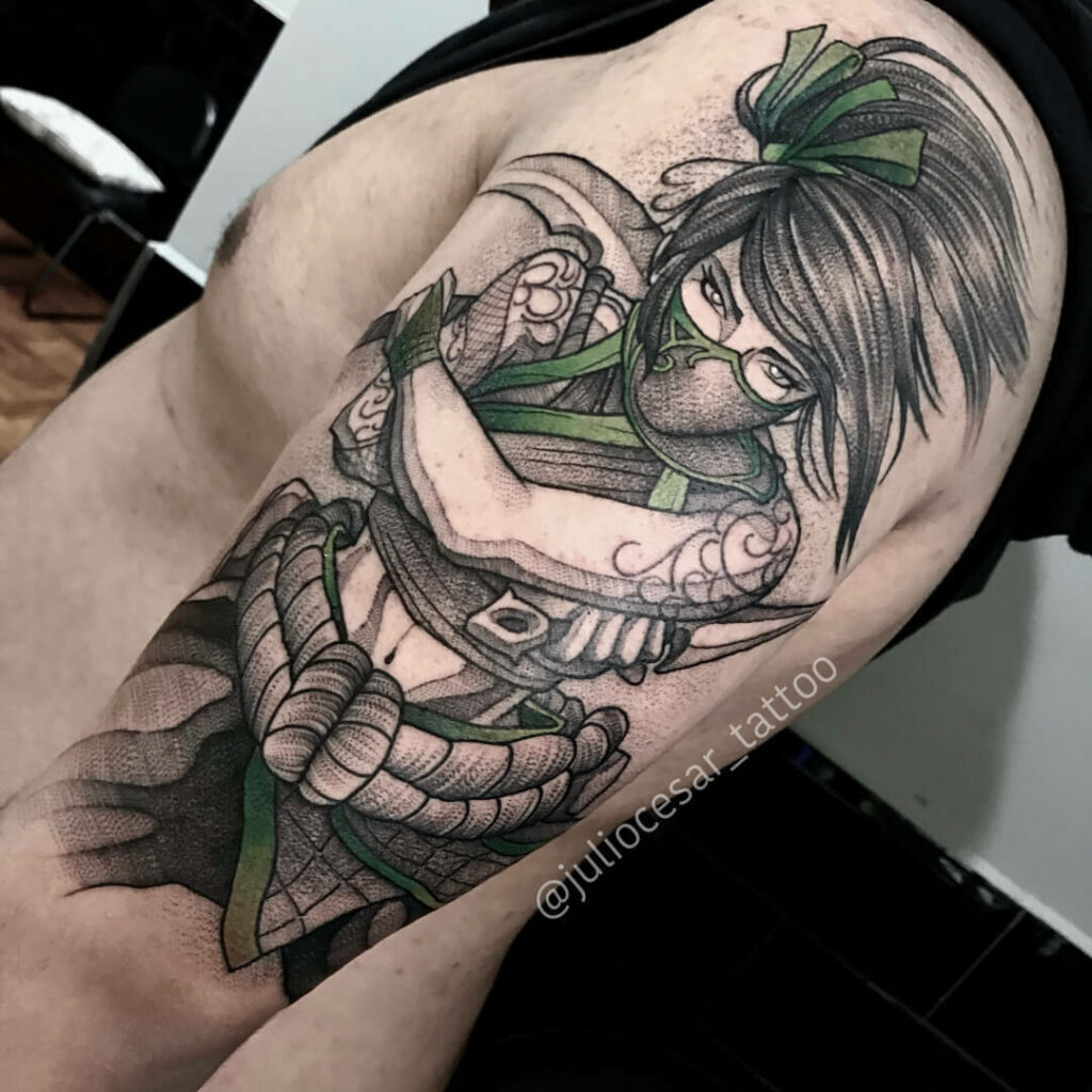 Realistic Akali Tattoo