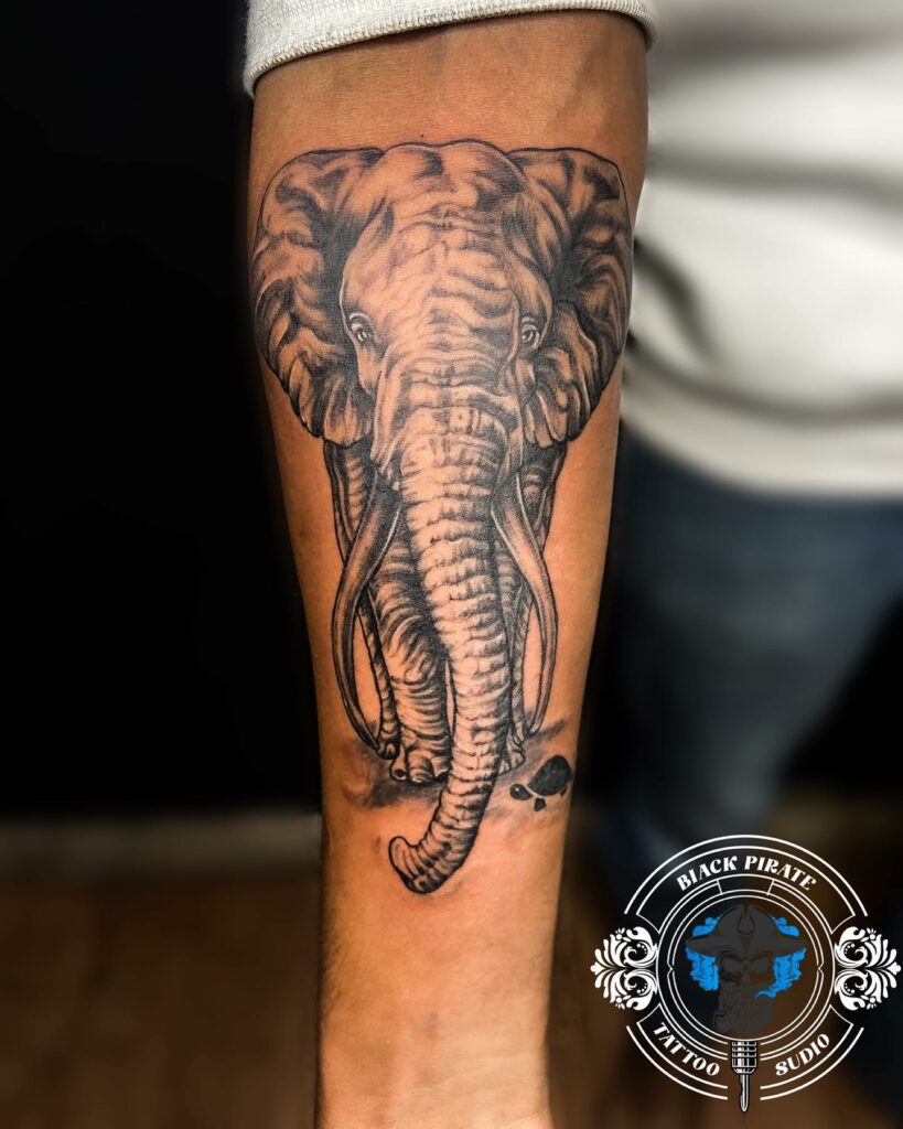 Realistic Elephant Tattoo