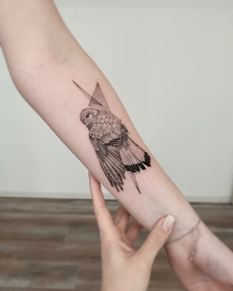 Tattoo uploaded by Marie  Tattoo design  minimalist owl stylized  micron drawing  Tattoodo