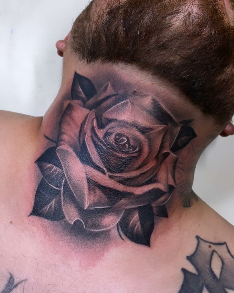 Realistic Rose Tattoo Stencil Ideas