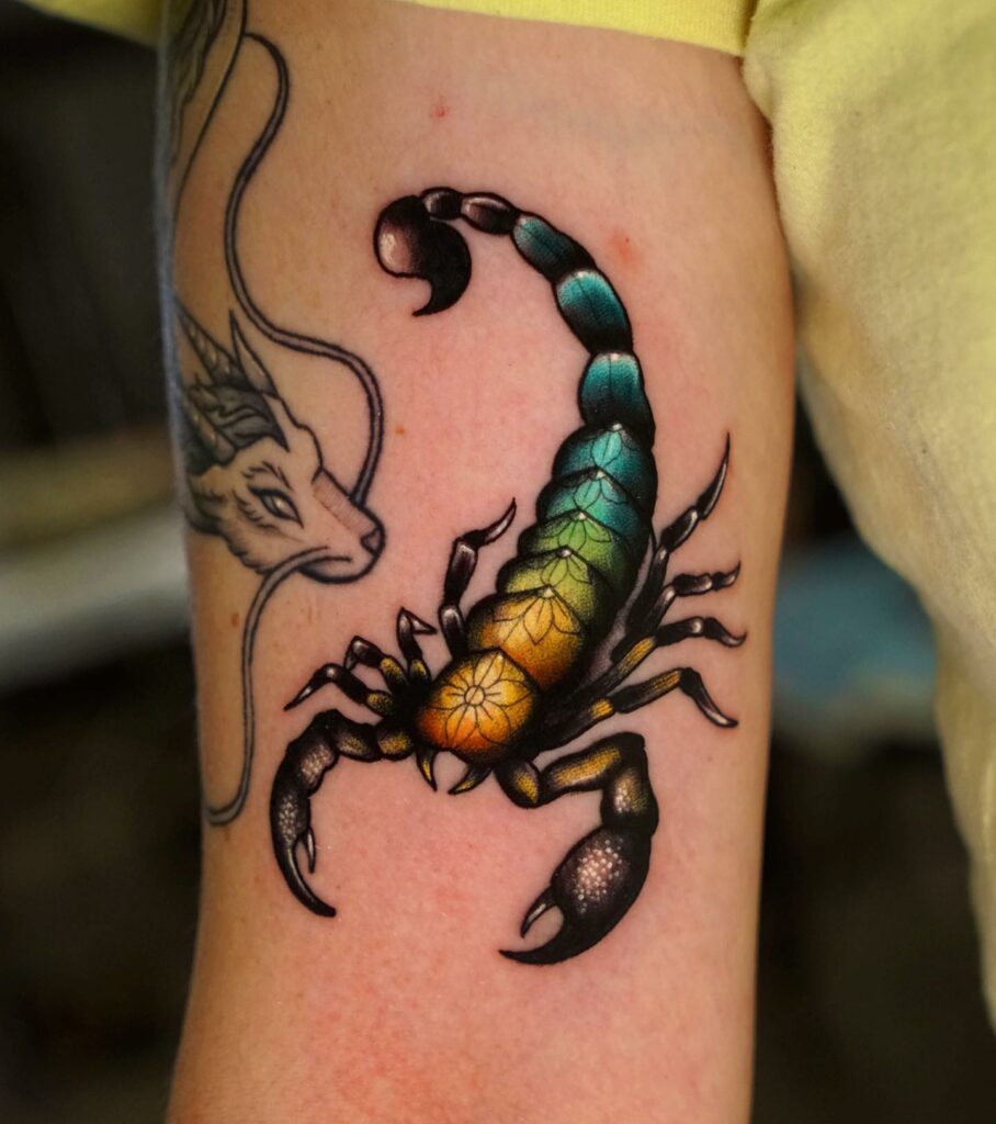 Realistic Scorpion Tattoo