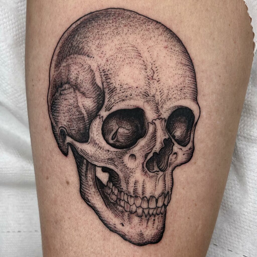 Realistic Skull Tattoo