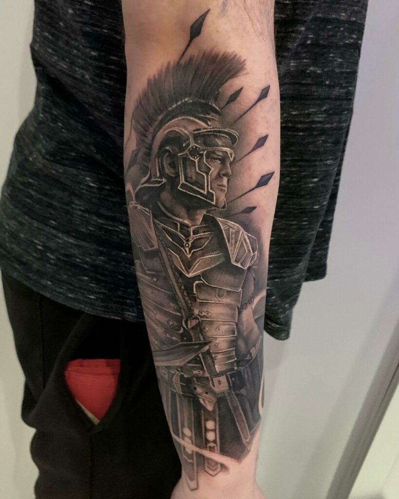 Spartan tattoo looking for similar design but central to the upper back  no bigger than A4 Preferably a forward facing Spartan design if anyone can  help and make it look in place