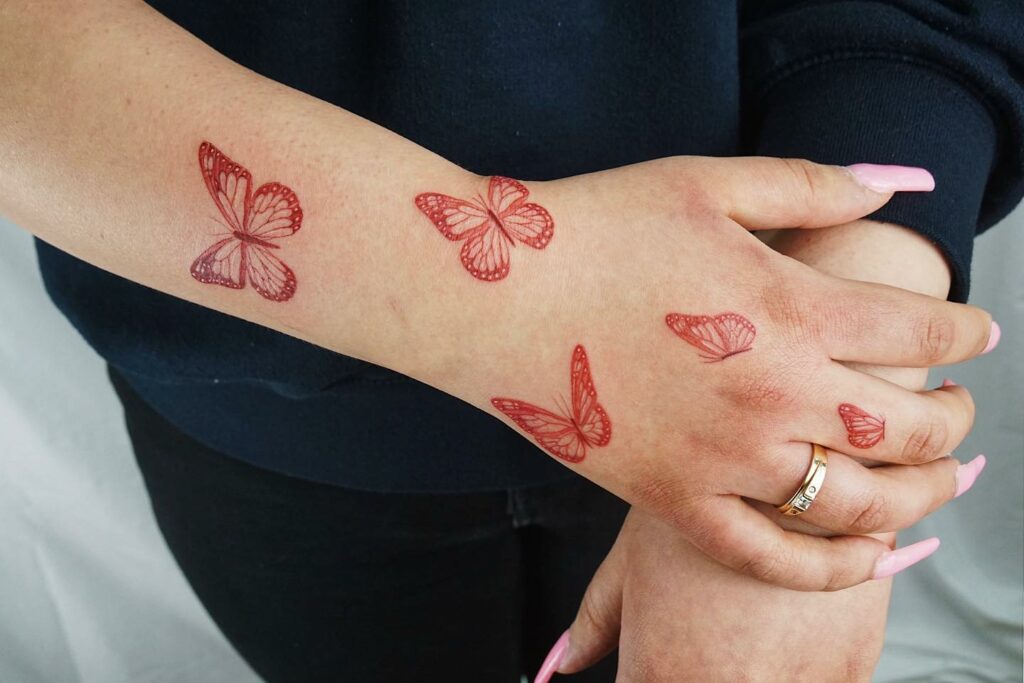 Tattoo uploaded by Anthony Arellano  Red lined rose on a finger  Tattoodo