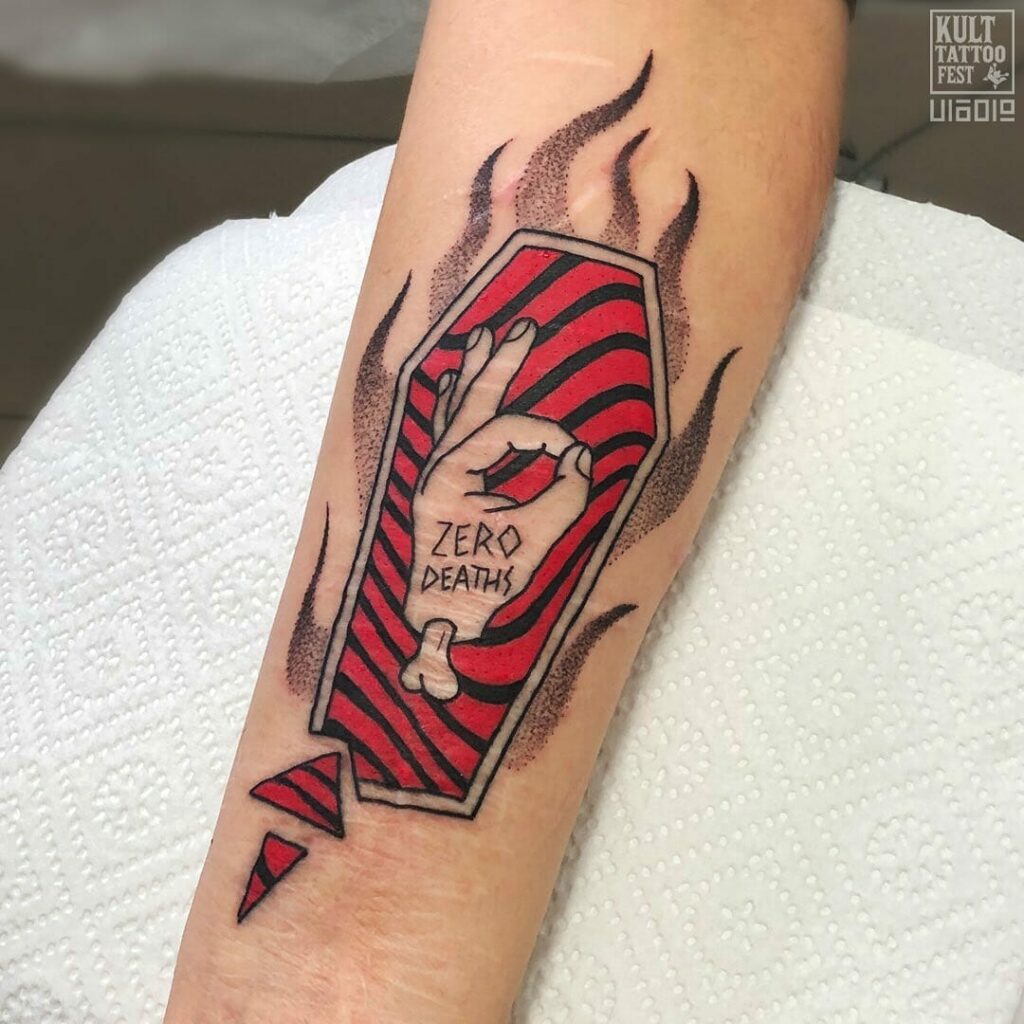 Red Ink Pewdiepie Arm Tattoos