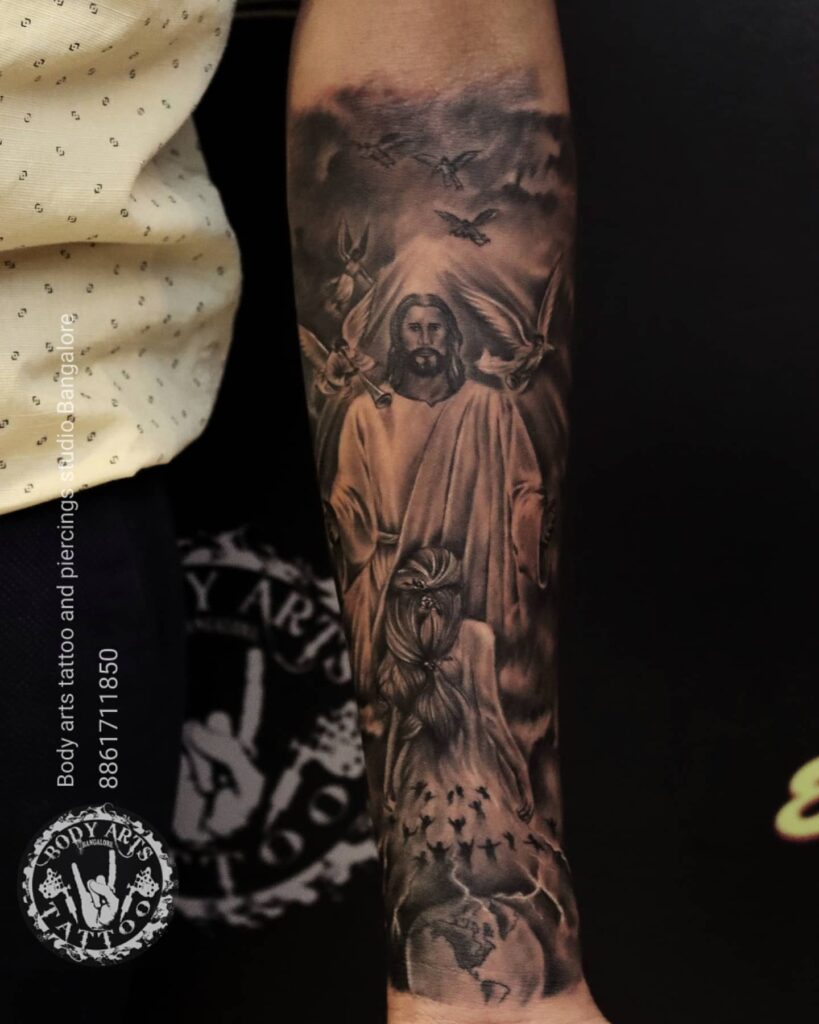 300 Black Jesus Tattoo Illustrations RoyaltyFree Vector Graphics  Clip  Art  iStock