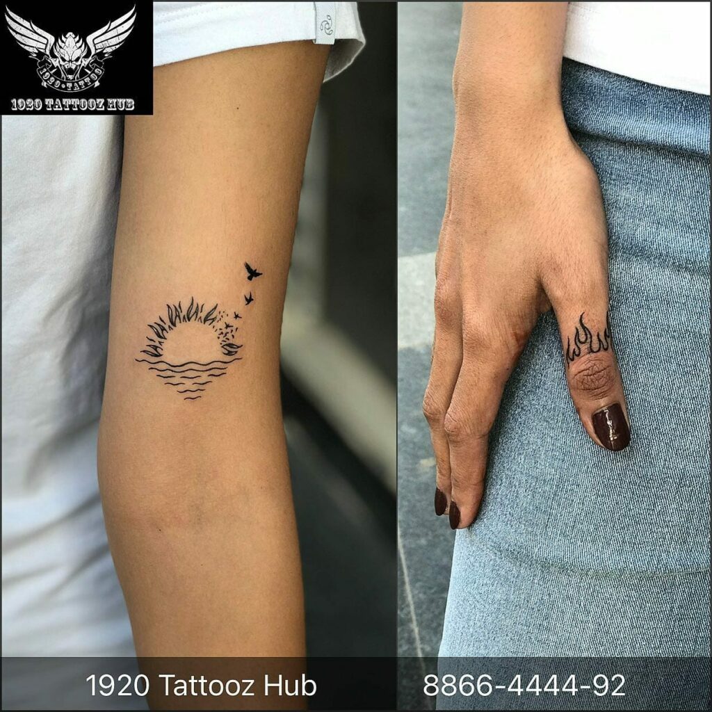 Rising Sun Symbol For New Beginnings Tattoo
