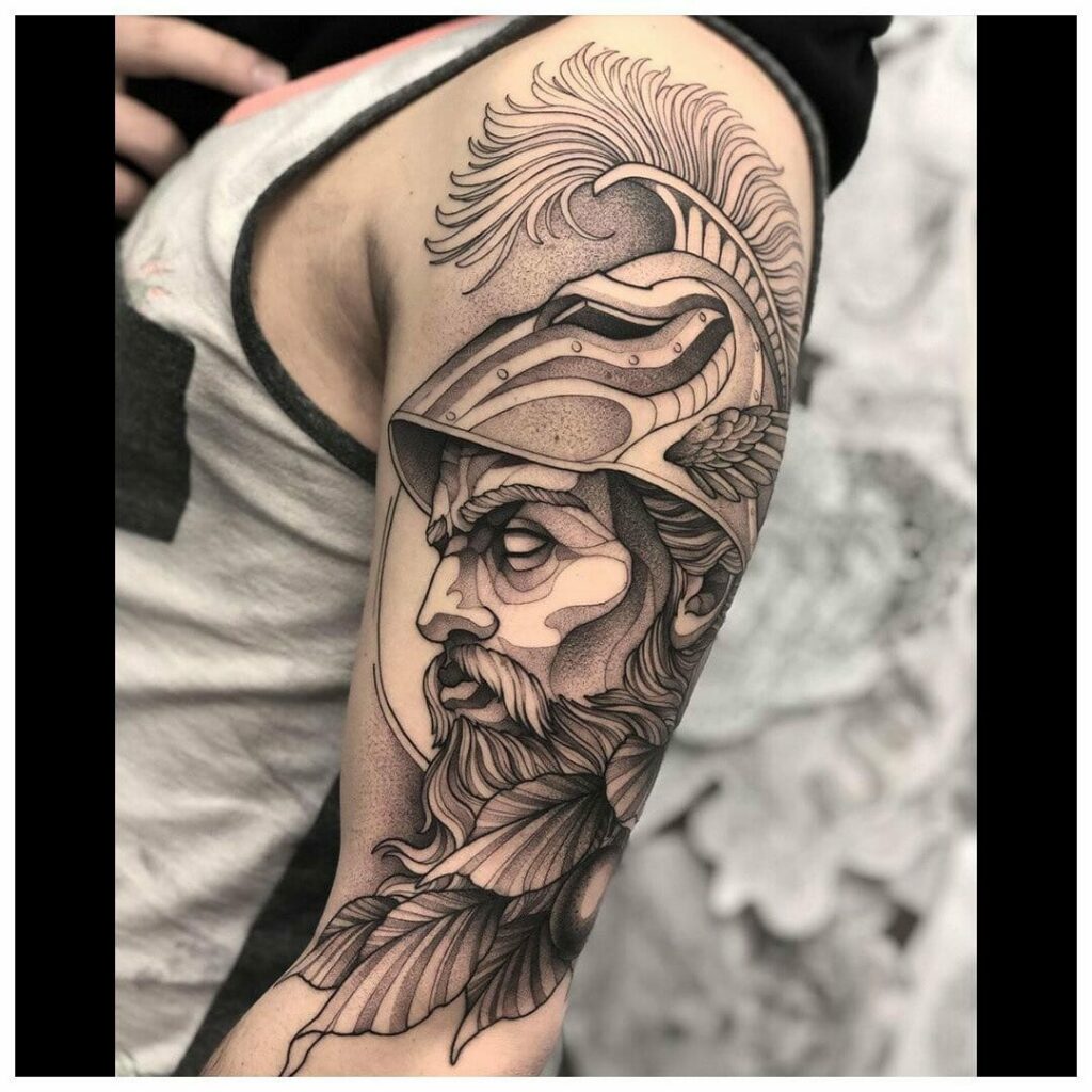 Roman God Of War Tattoo
