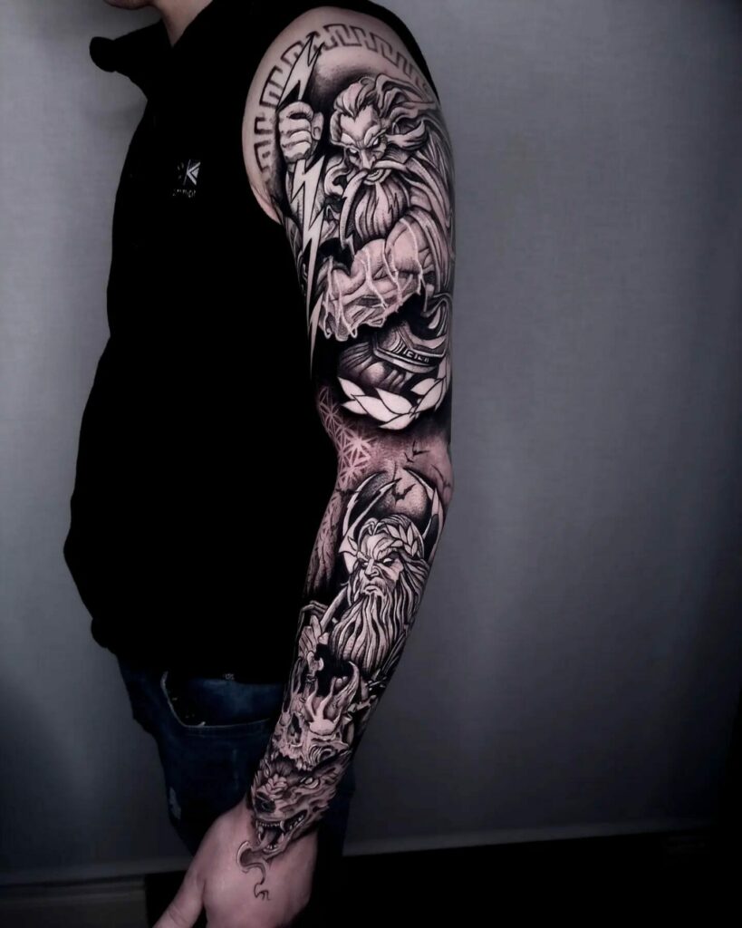 35 Best Religious Sleeve Tattoos Images in August 2023