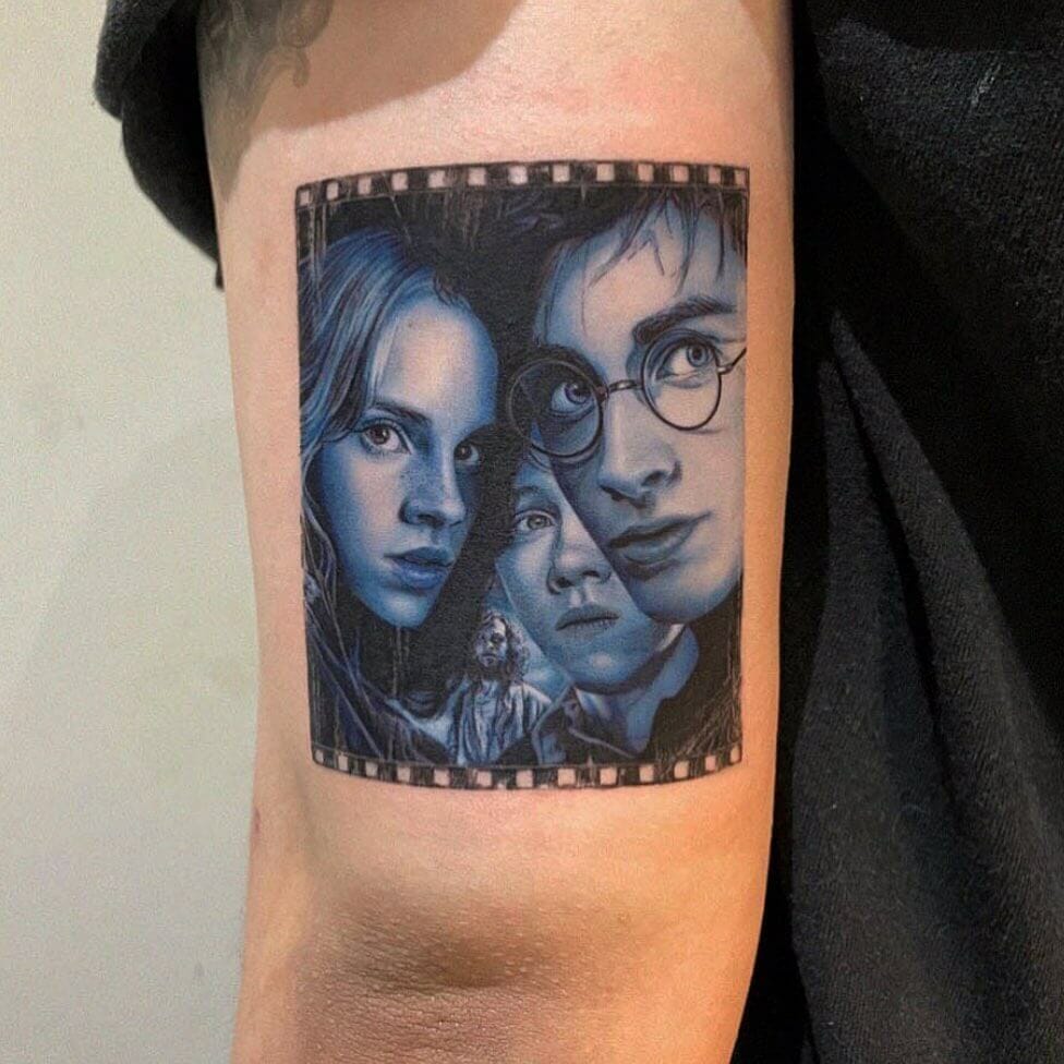 Ron, Harry, And Hermione Shine As Brave Gryffindors In This Tattoo