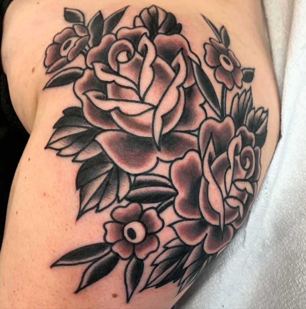 Rose Shoulder Tattoo Ideas For Women