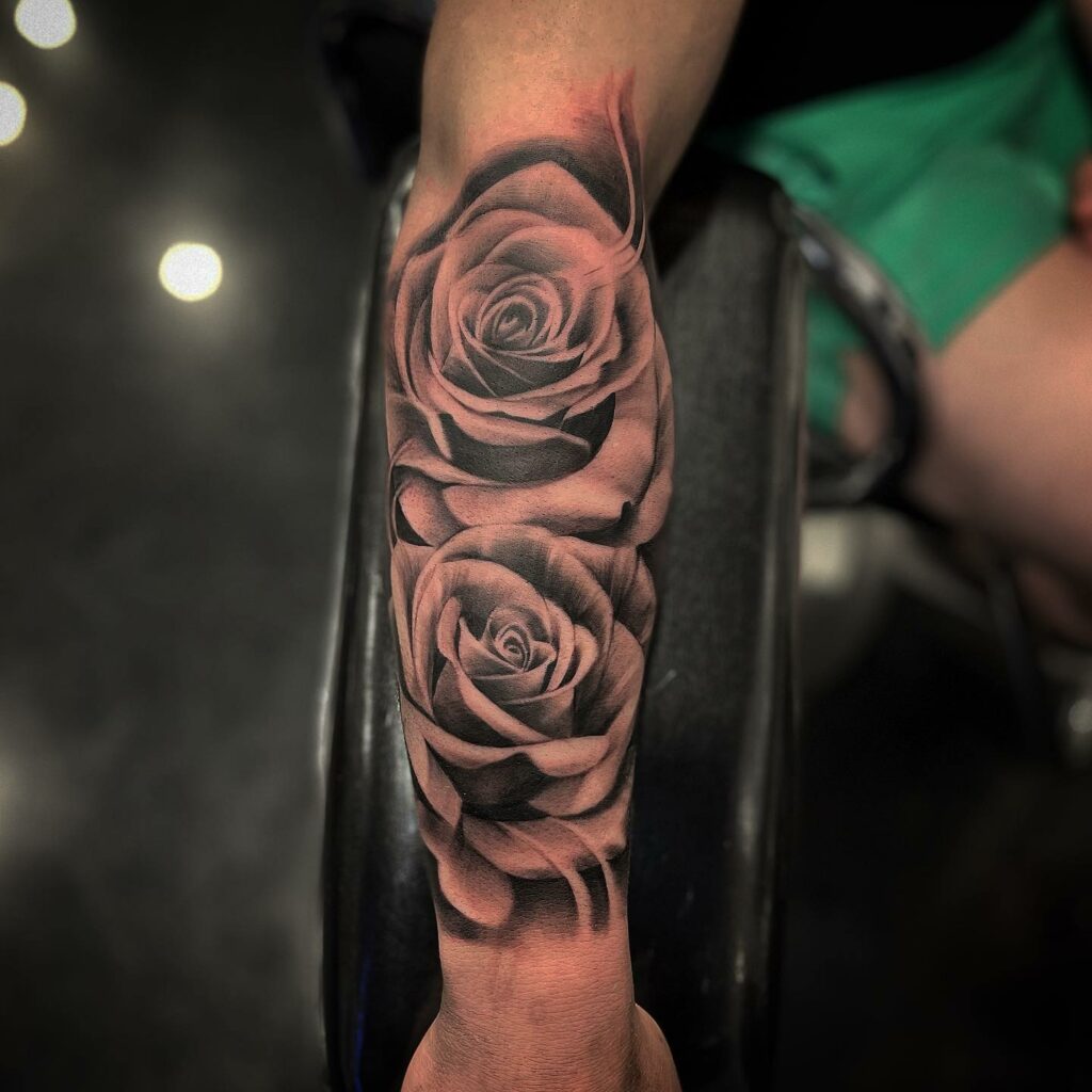 Rose Tattoo Stencil For Lower Arm