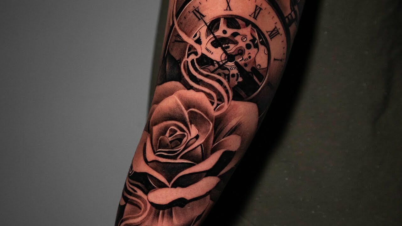 11+ Rose and Clock Tattoo Ideas That Will Blow Your Mind! - alexie