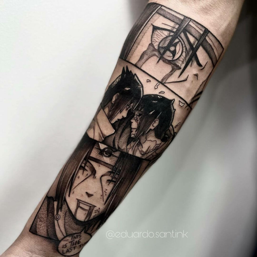 Sasuke Manga Tattoo From Itachi's Death Scene