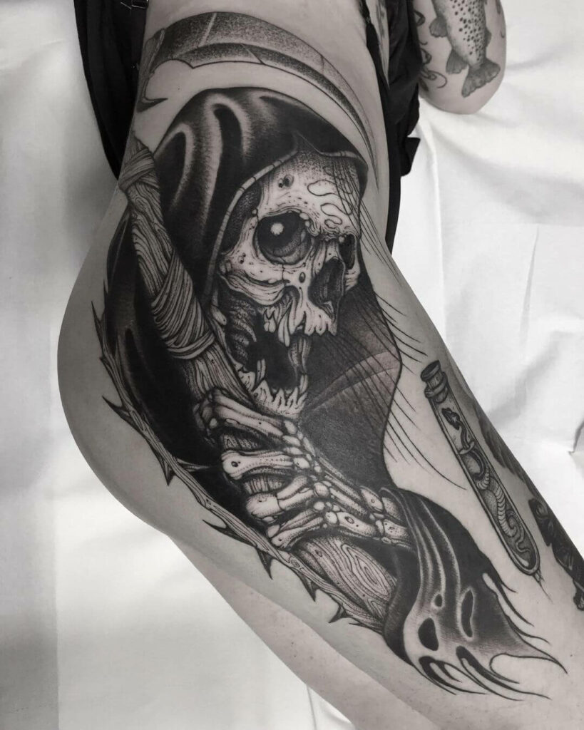 Scary and Fierce Grim Reaper Tattoo Ideas