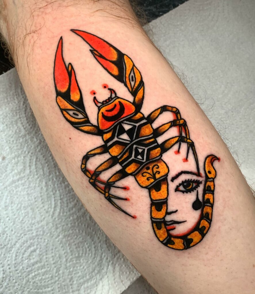 Scorpion Traditional Tattoos For Women