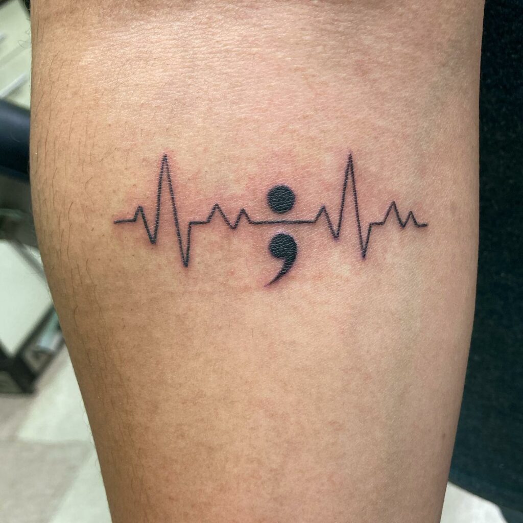 Three-wave heartbeat | 2 Week Temporary Tattoo | inkster – Inkster