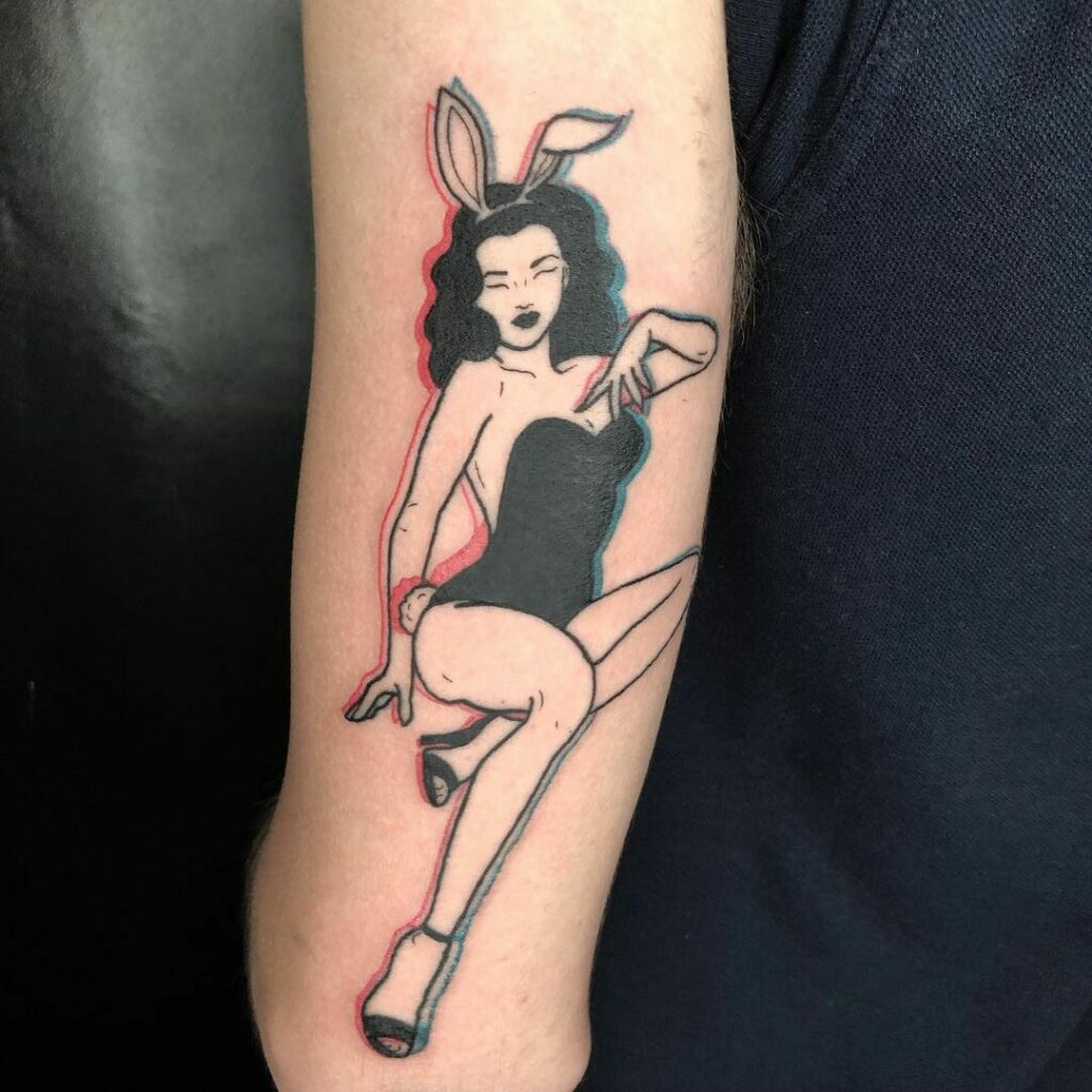 Sensual Woman Playboy Tattoo
