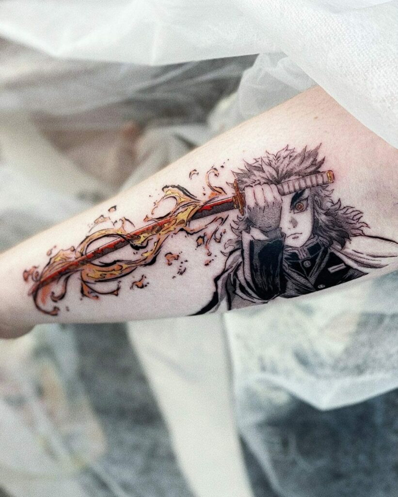 Sai Tattoo  Kyojuro Rengoku for Adrians first tattoo   Facebook