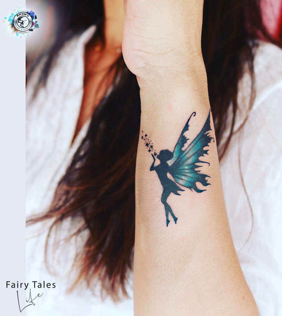 Colorful Butterfly Fairy Tattoo | Gothic fairy tattoo, Fairy tattoo, Fairy  tattoo designs