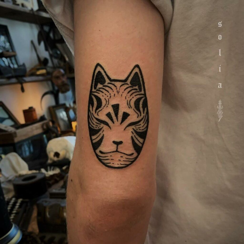 Simple Anbu Mask Tattoo