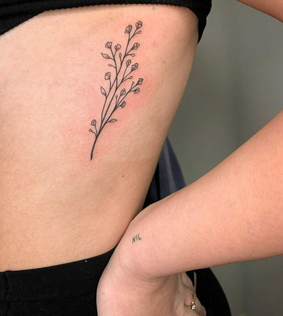 Simple Baby's Breath Tattoo