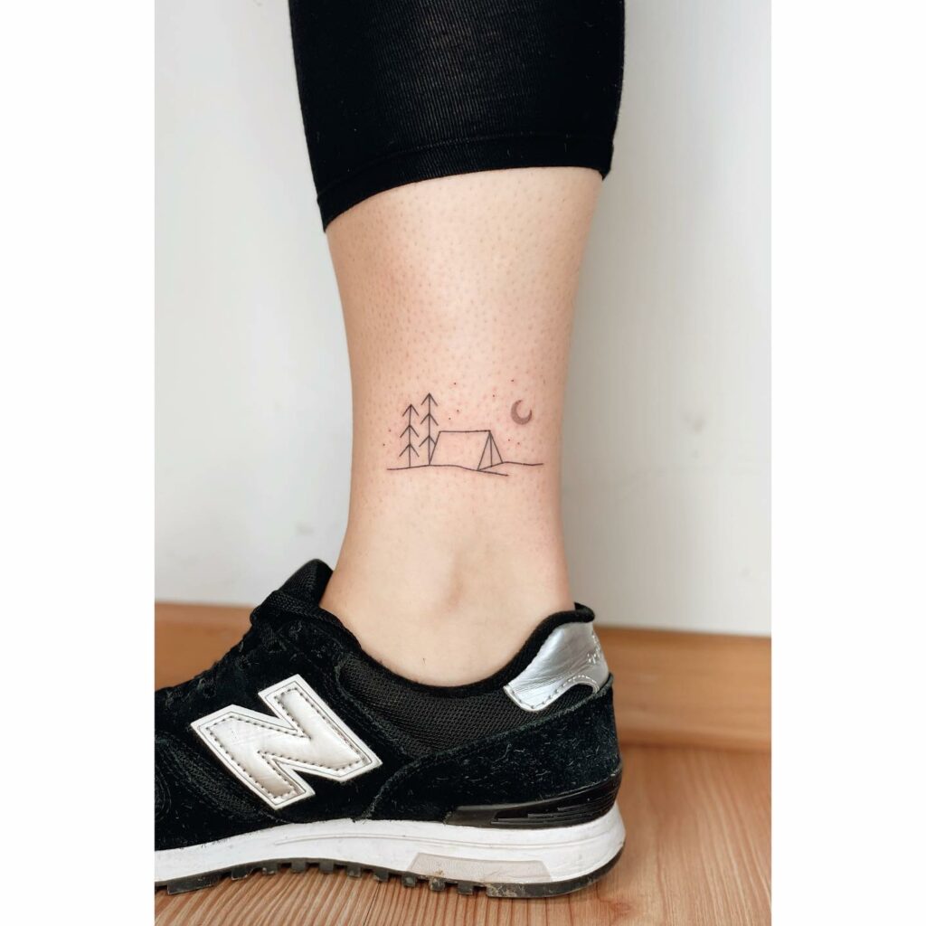 camping tattoo idea1 or 2   follow tinytattoosfeathertouch  follow tinytattoosfeathertouch follow  Instagram