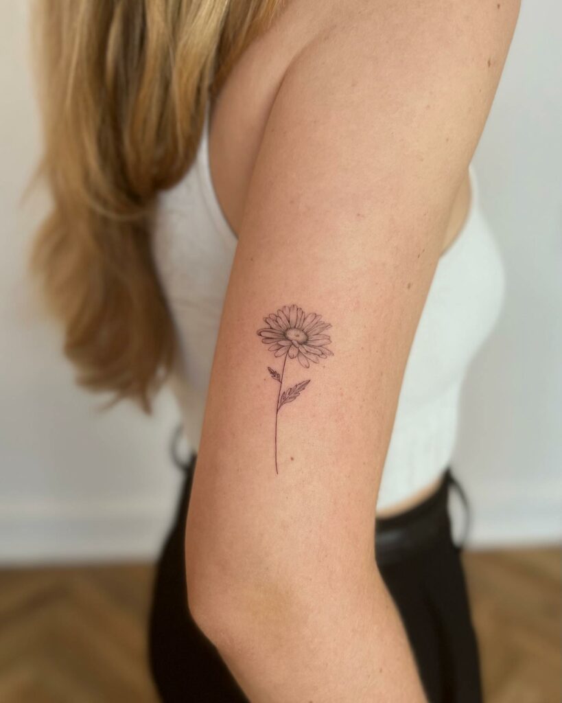 Simple Daisy Tattoo