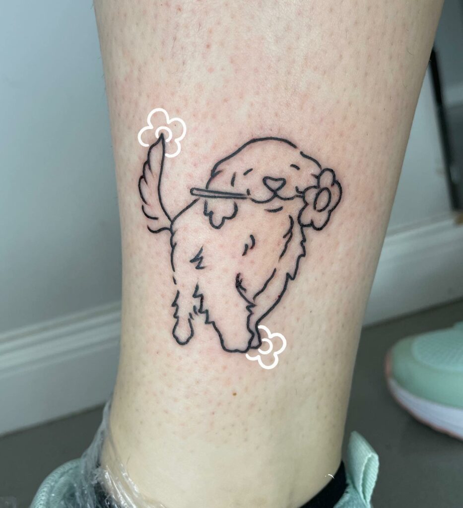 30 Cute Small  Simple Dog Tattoo Ideas for Women Animal Lovers  MyBodiArt