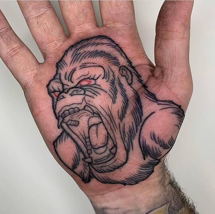 Simple King Kong Palm Tattoo